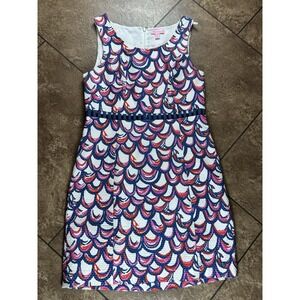 Lilly Pulitzer Women Size 8 Iggy Resort Gillty Cut Out Shift Dress Lined Cotton